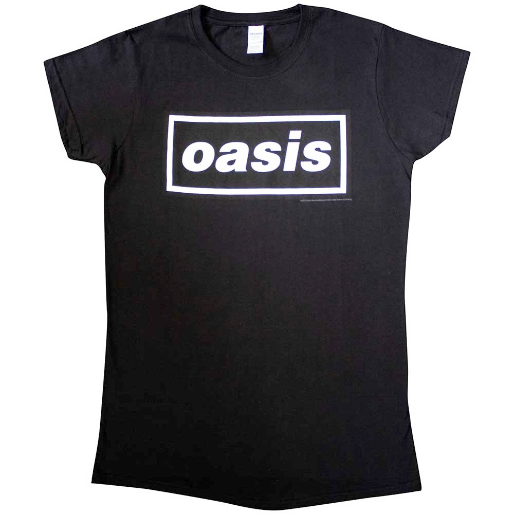 Oasis - Decca Logo Dames T-shirt - Zwart